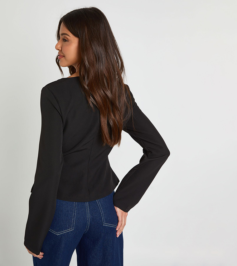 بوهو  توبات كاجوال  - أسود Casual Tops