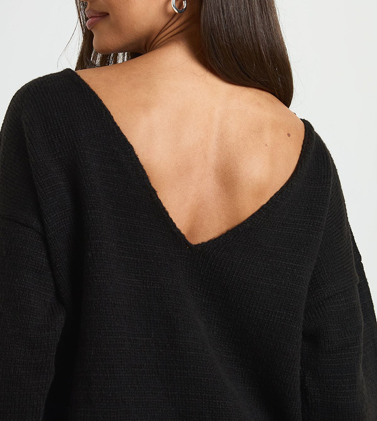 boohoo  Round Neck Sweaters - BLACK Round Neck Sweaters