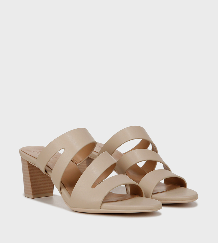 ناتشيراليزر  صنادل كعب عالي - حنطي Block Heels