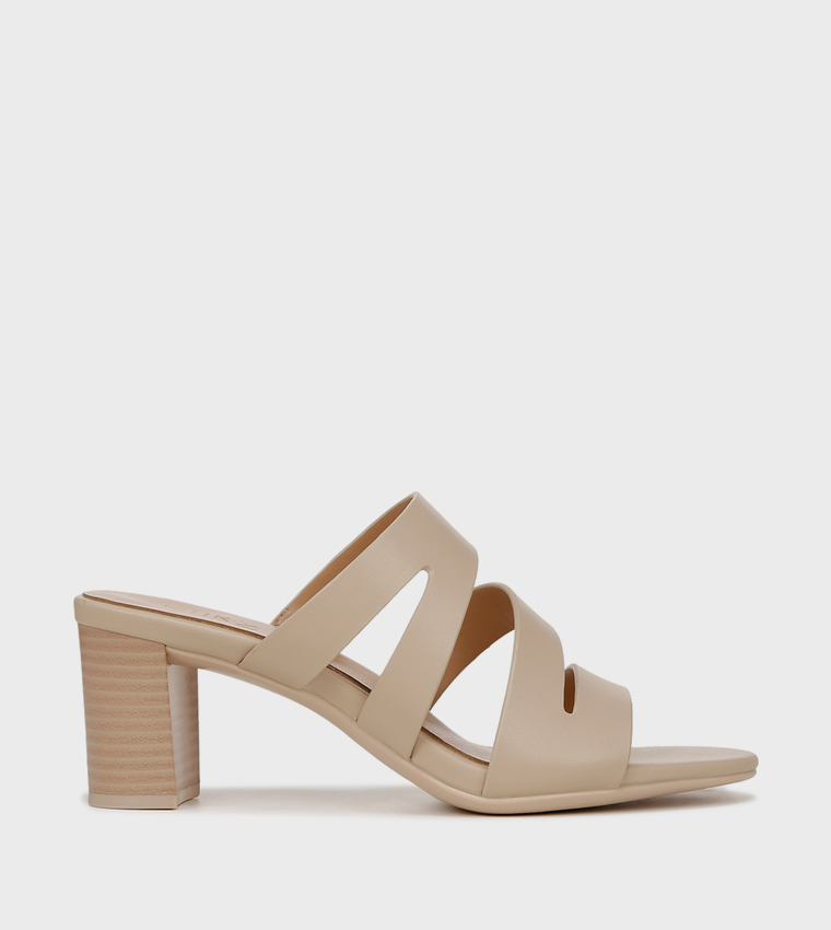 ناتشيراليزر  صنادل كعب عالي - حنطي Block Heels