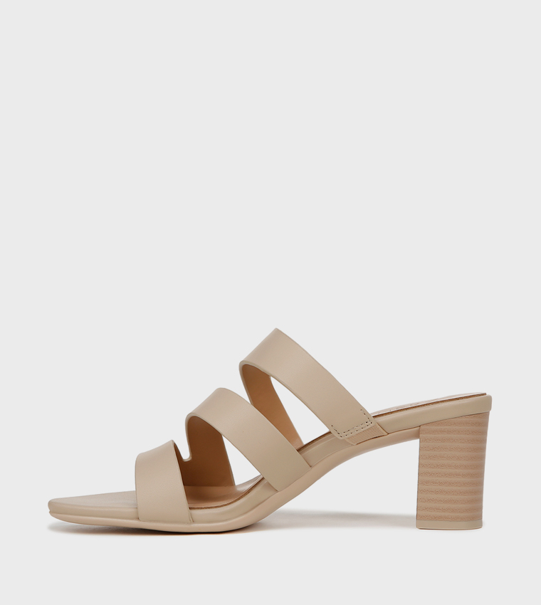 ناتشيراليزر  صنادل كعب عالي - حنطي Block Heels