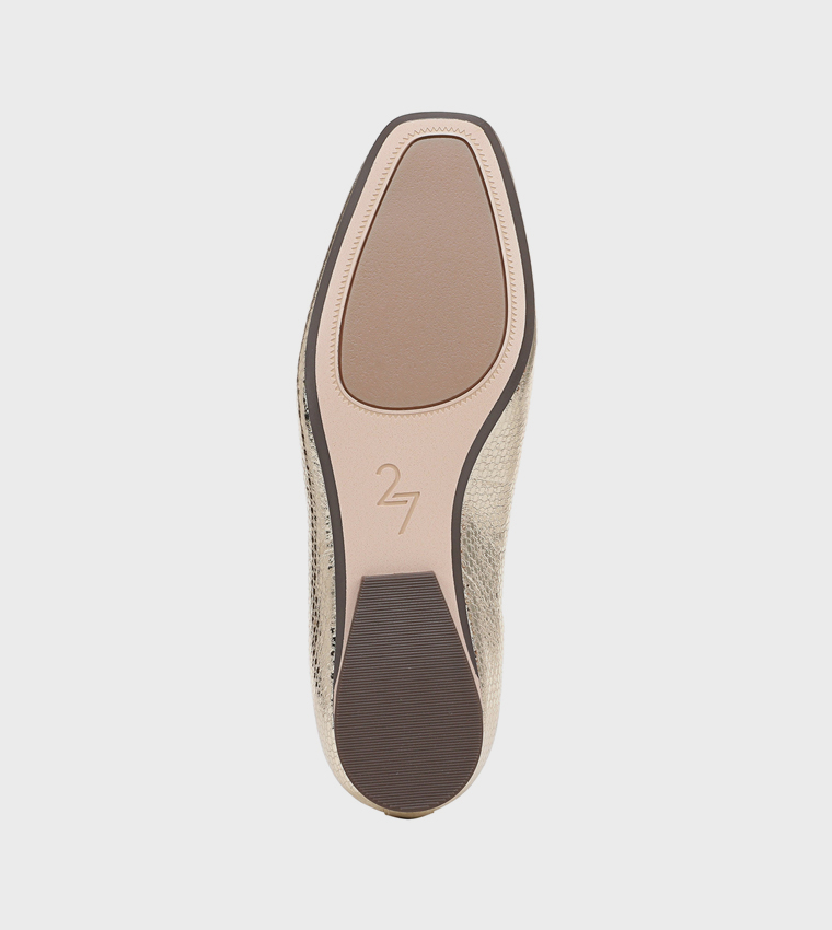 CARLA Textured Almond Toe Ballerinas