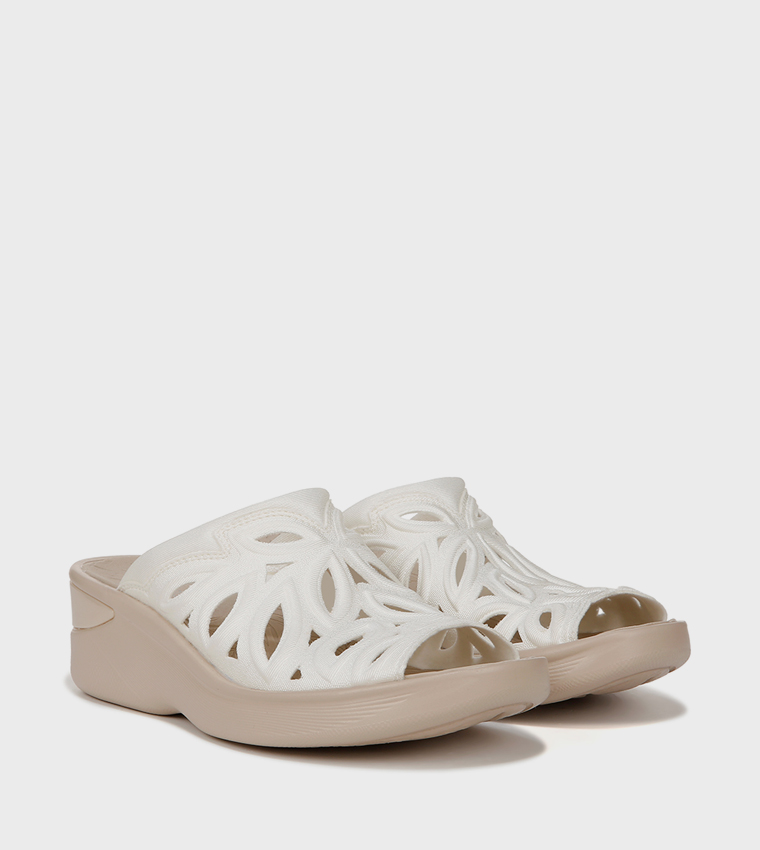 NASUSIE Laser Cut Wedge Sandals