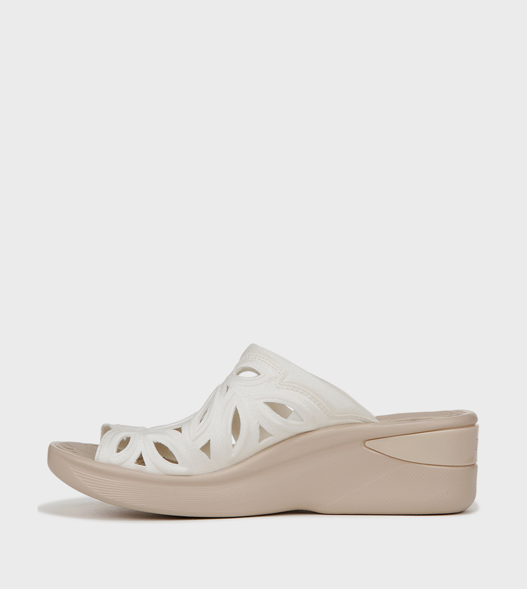 NASUSIE Laser Cut Wedge Sandals