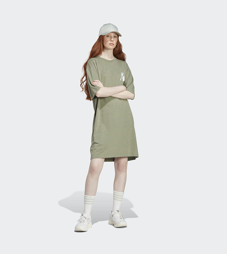 adidas green t shirt dress adidas Kids Loose T-Shirt Dress main image 1