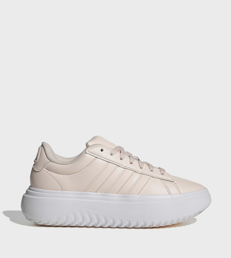 GRAND COURT Stripe Detail Platform Sneakers