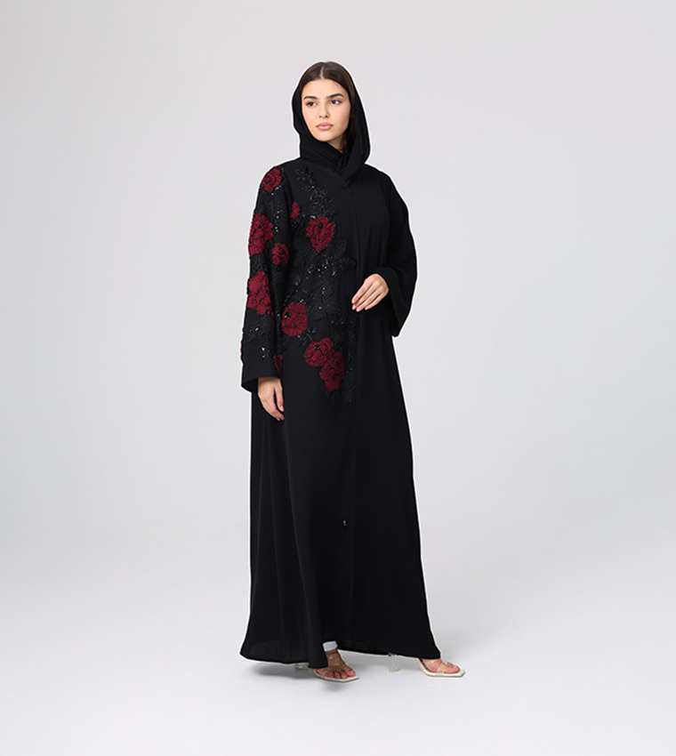 Embellished Flared Sleeves Abaya