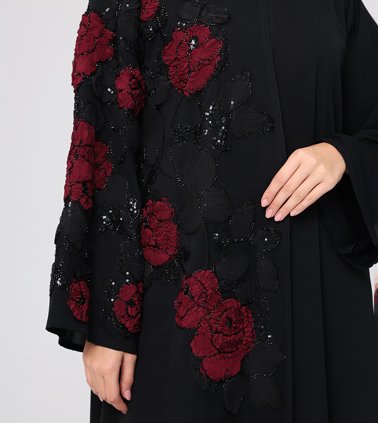 Embellished Flared Sleeves Abaya