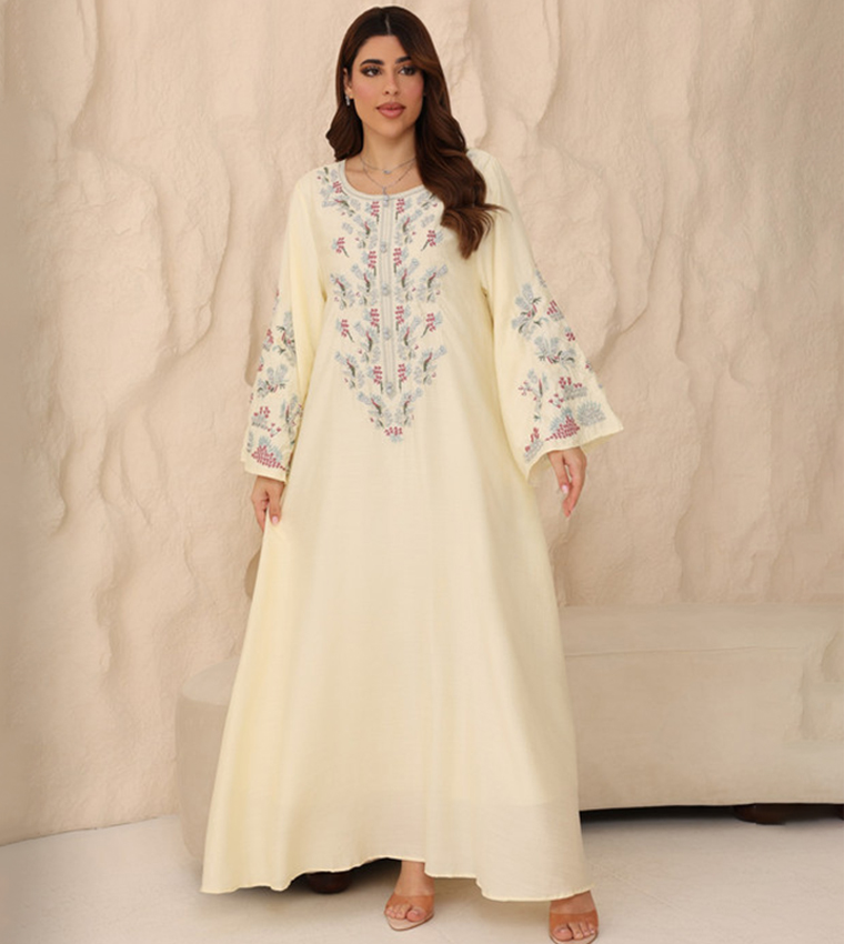 SABA Embellished Flared Sleeves Jalabiya