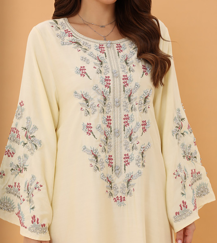 SABA Embellished Flared Sleeves Jalabiya