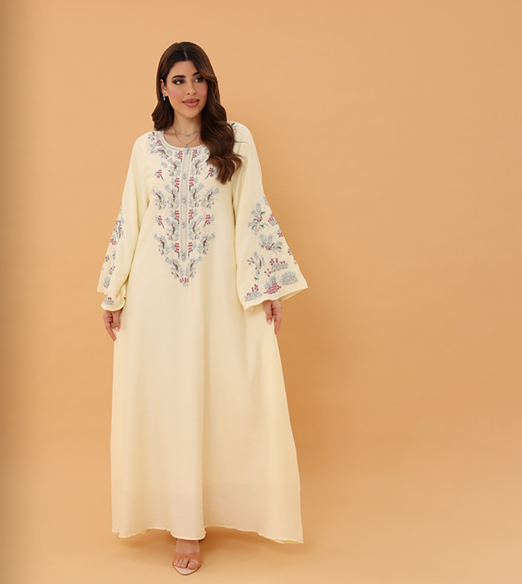SABA Embellished Flared Sleeves Jalabiya