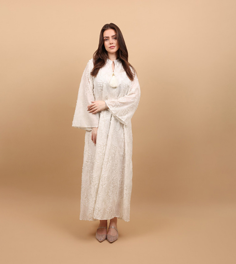 SEREEN Embroidered Flared Sleeves Jalabiya