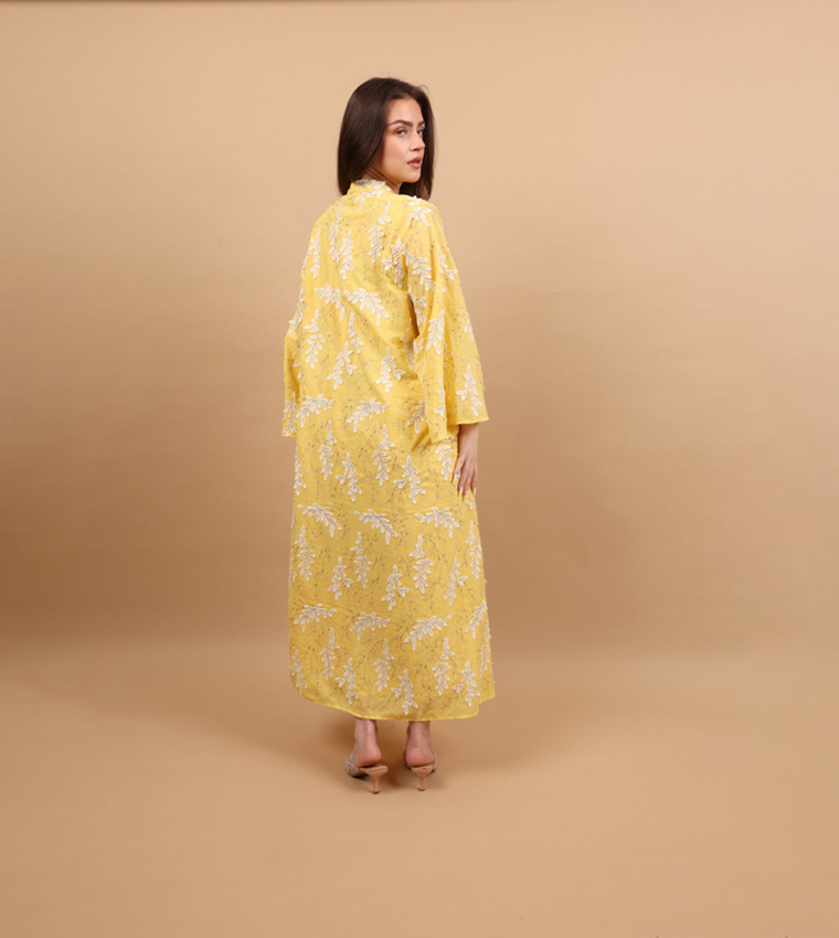 SEREEN Embroidered Flared Sleeves Jalabiya