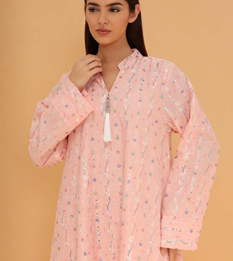 SAHARA BLOOM High Neck Jalabiya