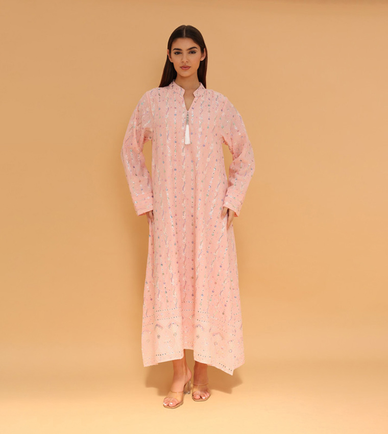 SAHARA BLOOM High Neck Jalabiya