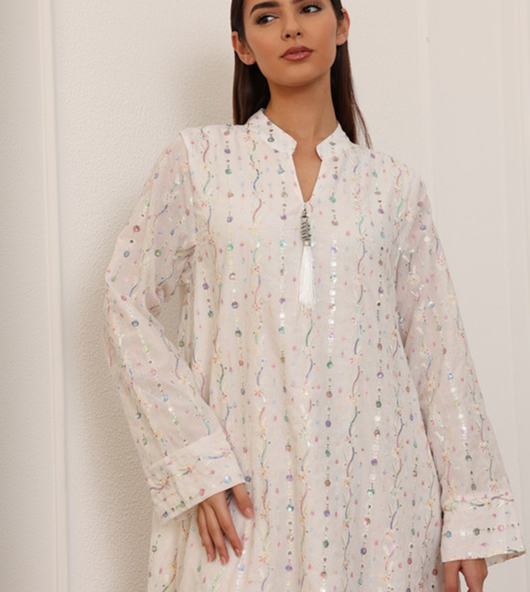 SAHARA BLOOM High Neck Jalabiya