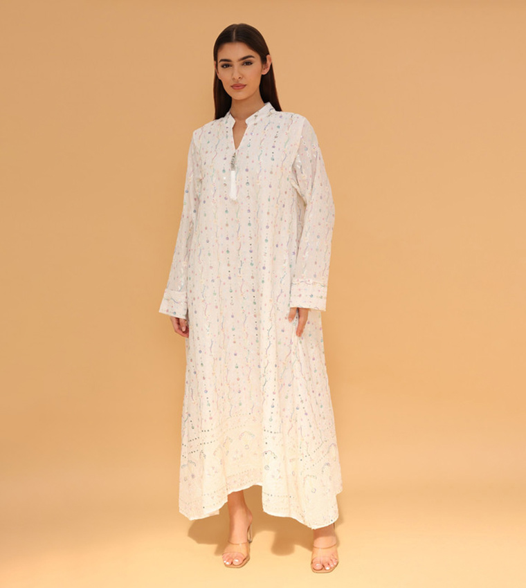 SAHARA BLOOM High Neck Jalabiya