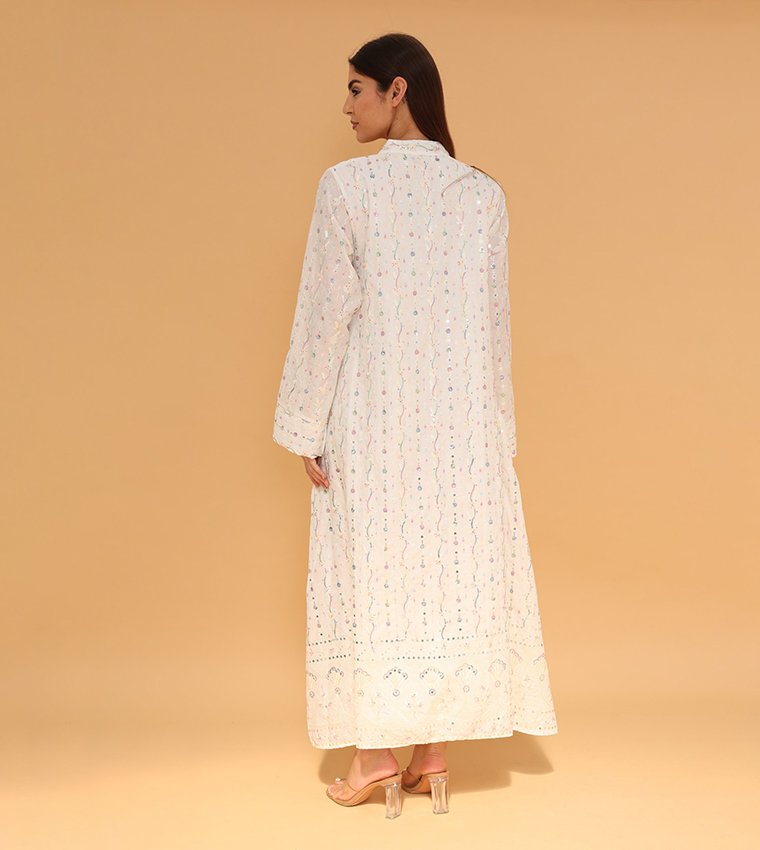 SAHARA BLOOM High Neck Jalabiya