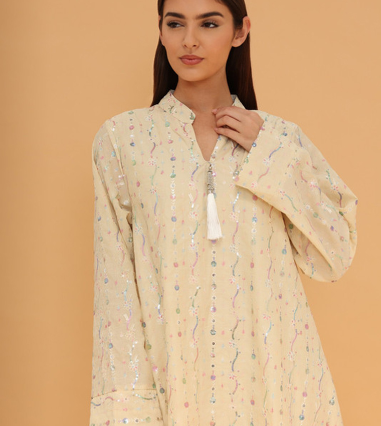 SAHARA BLOOM High Neck Jalabiya