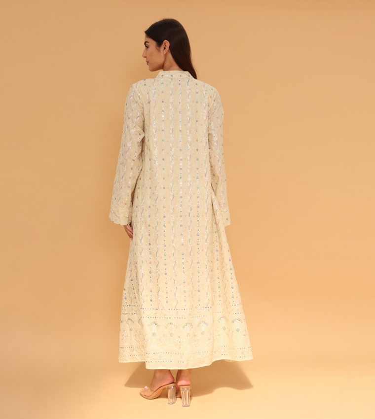 SAHARA BLOOM High Neck Jalabiya