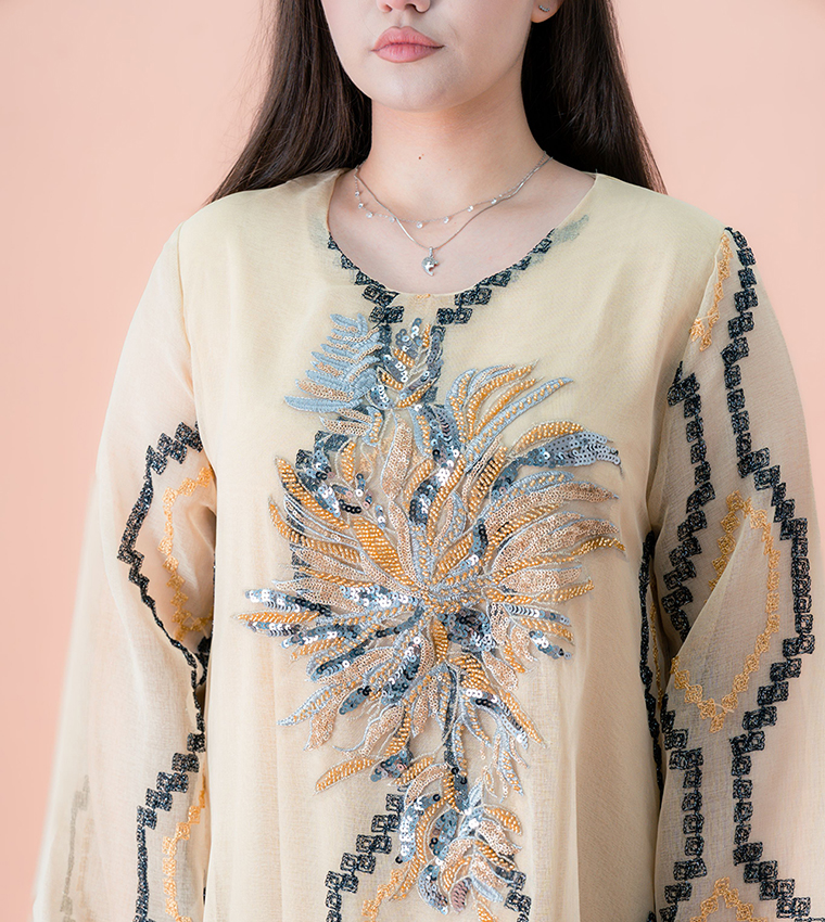 Radiant Embellished Jalabiya