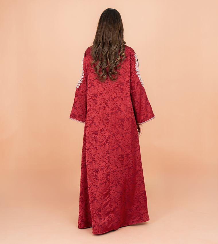 Embroidered Flared Sleeves Jalabiya