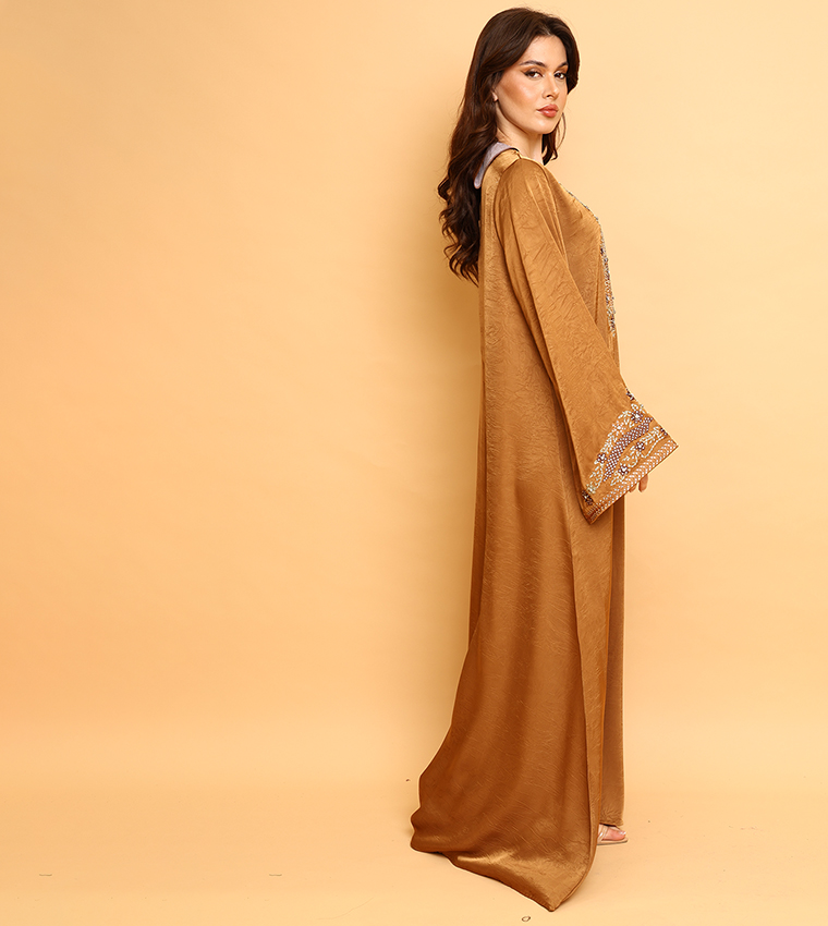 AMWAJ Embellished Flared Sleeves Jalabiya