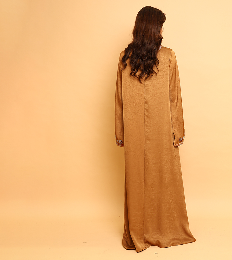 AMWAJ Embellished Flared Sleeves Jalabiya