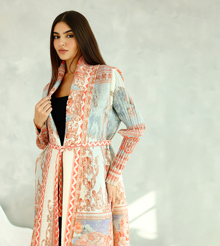 Printed Long Sleeves Abaya