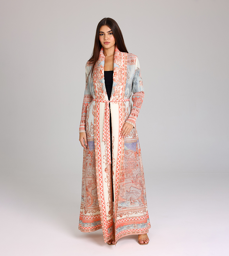 Printed Long Sleeves Abaya