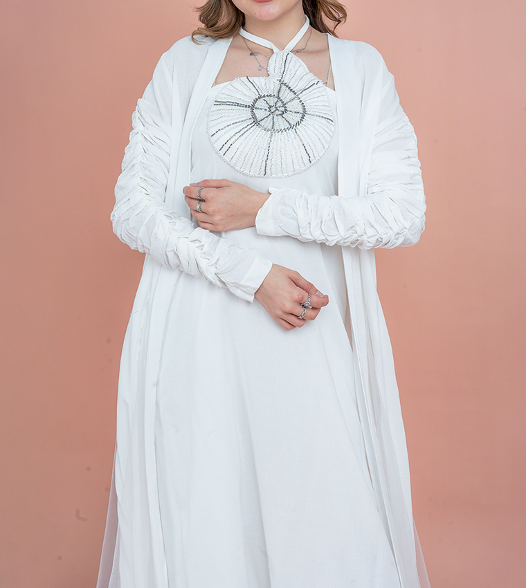 Two Piece Embellished Modest Set