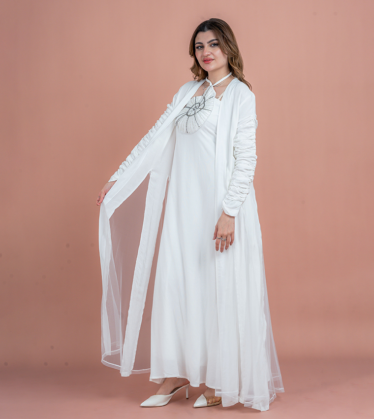 Two Piece Embellished Modest Set