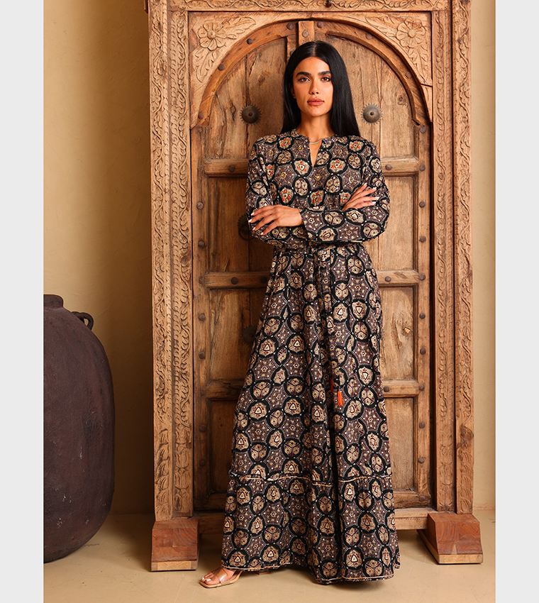 IKKXA  Maxi Dresses - BLACK modestwear