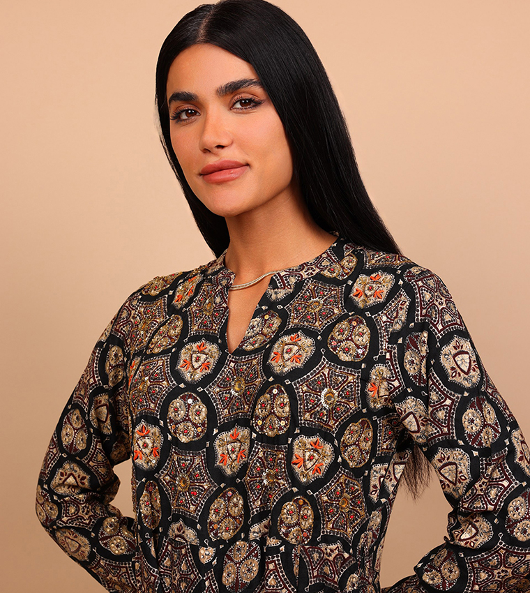 IKKXA  Maxi Dresses - BLACK modestwear