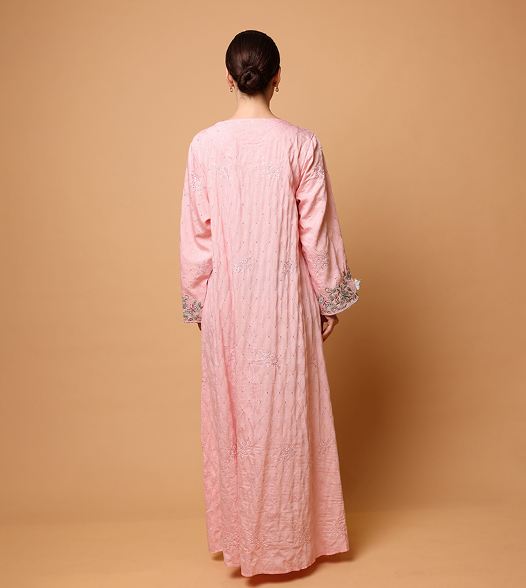 LULWA Embroidered Long Sleeves Jalabiya