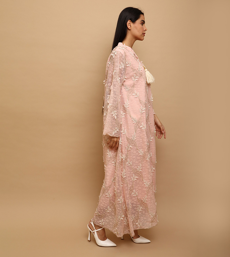 RAYANA Appliqued Flared Sleeves Jalabiya