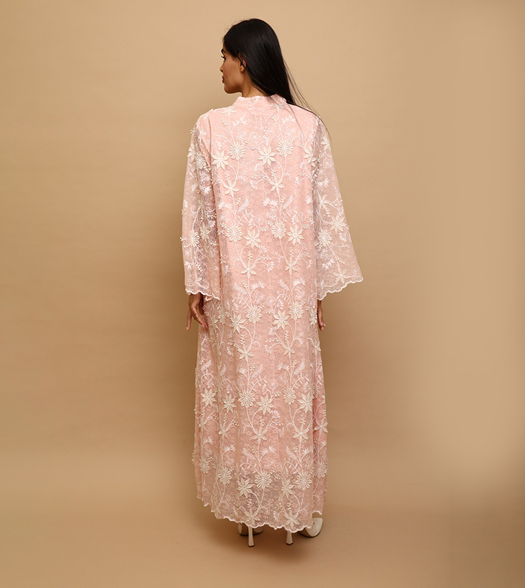 THARA Embroidered Flared Sleeves Jalabiya