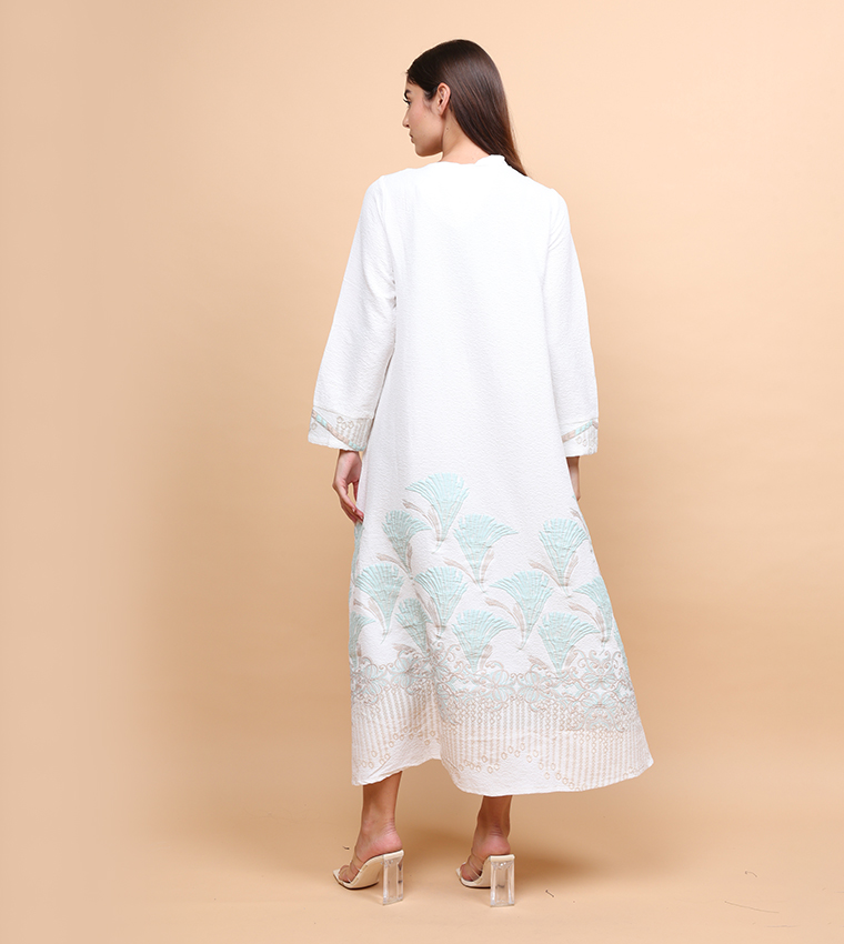 Crystal Embellished Long Sleeves Jalabiya