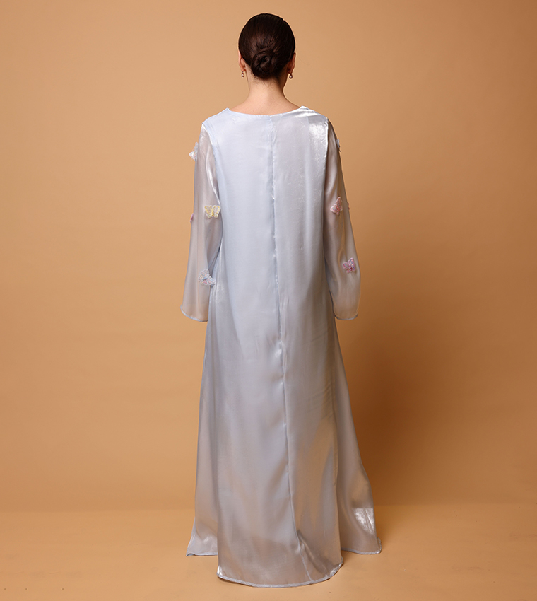 جلابية مزينة بكم فلير 