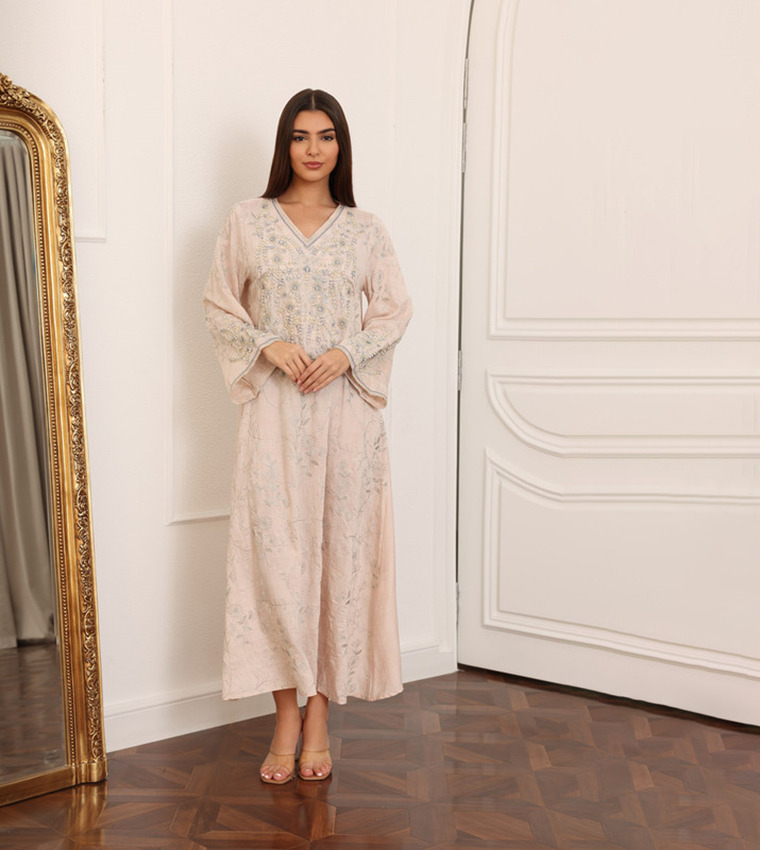 TARA Sequined Layered Jalabiya