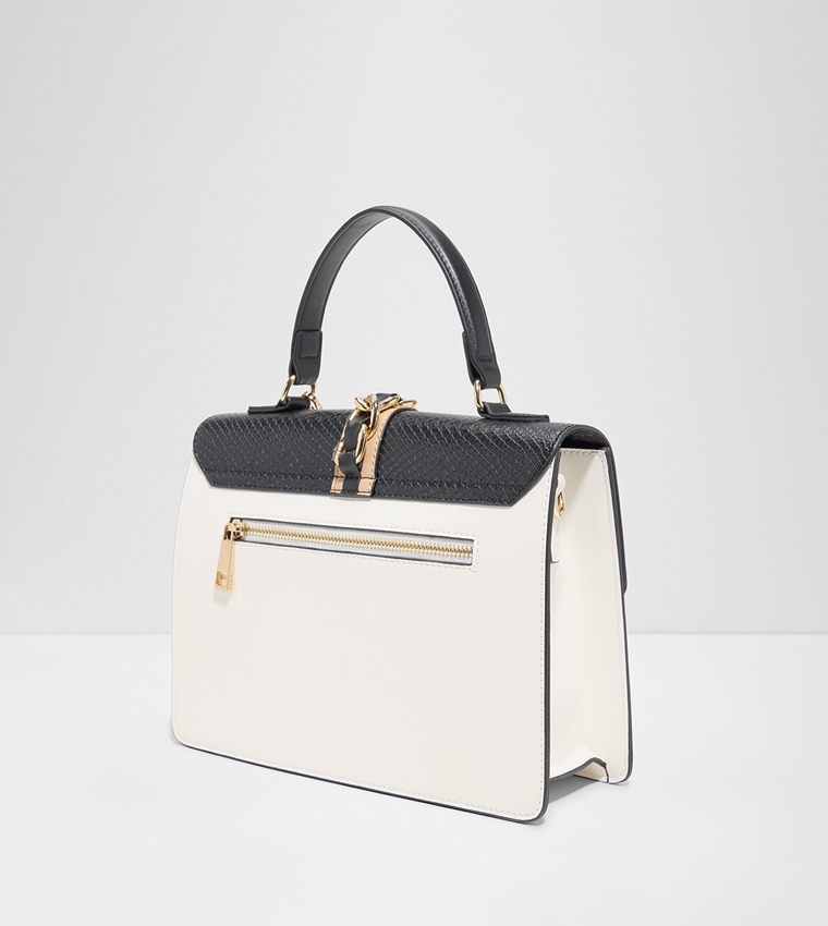 IMPASSE Color Block Top Handle Bag