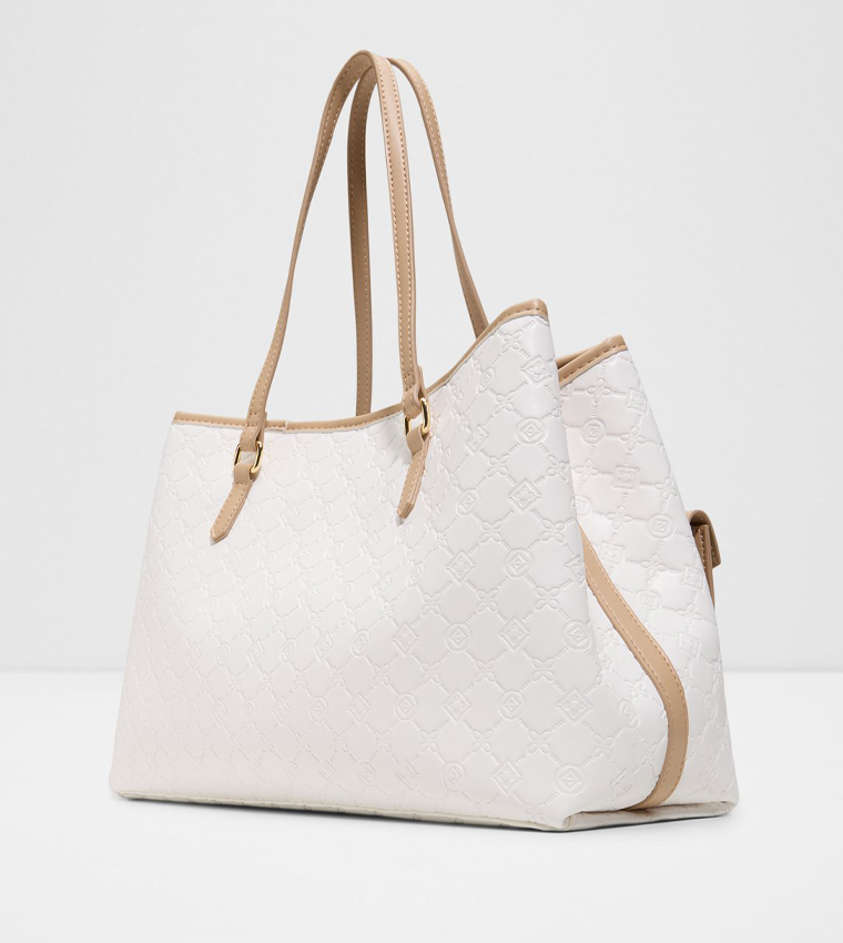 ISEDRA Monogram Debossed Shoulder Bag