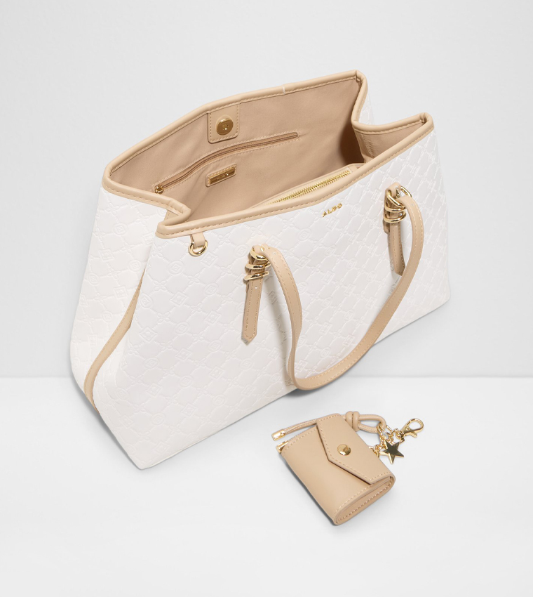 ISEDRA Monogram Debossed Shoulder Bag