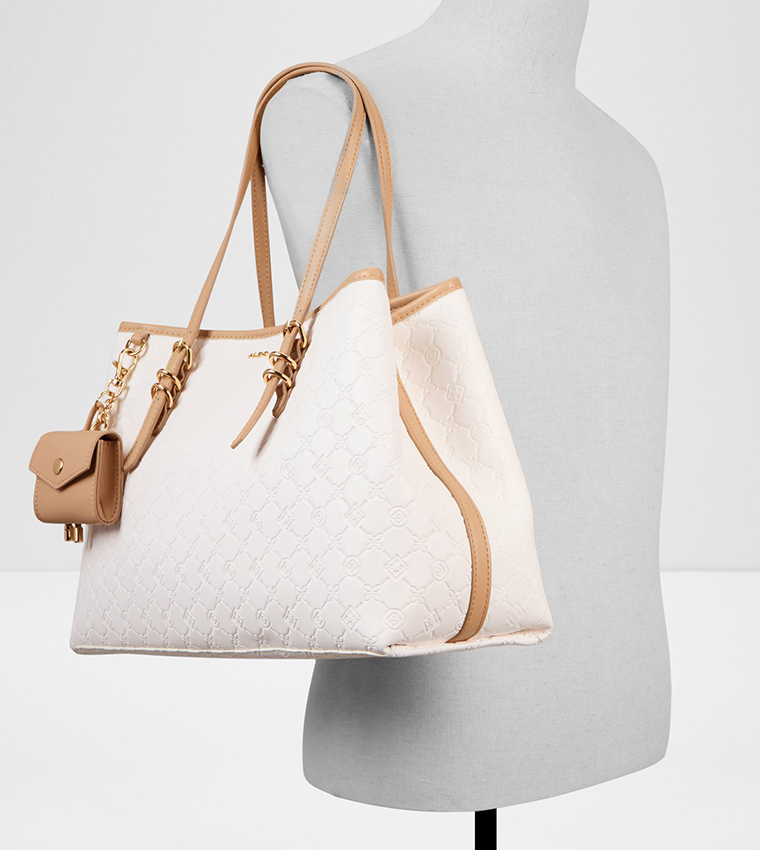 ISEDRA Monogram Debossed Shoulder Bag