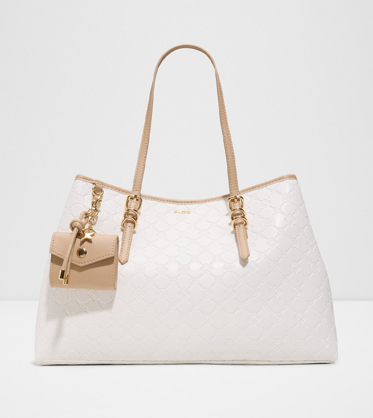 ISEDRA Monogram Debossed Shoulder Bag