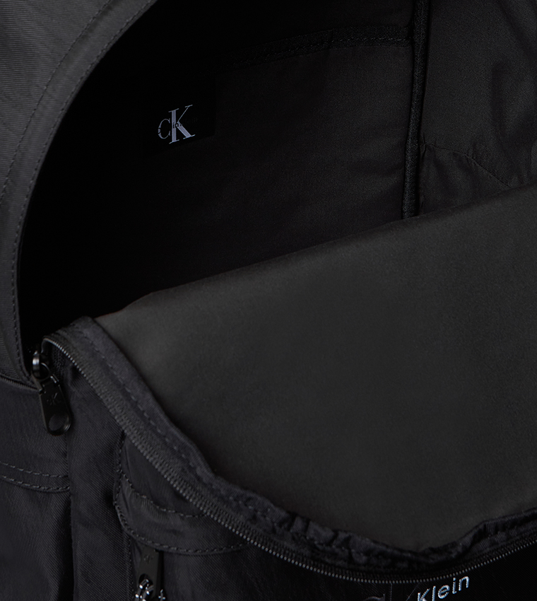 Logo Print Zipper Backpack