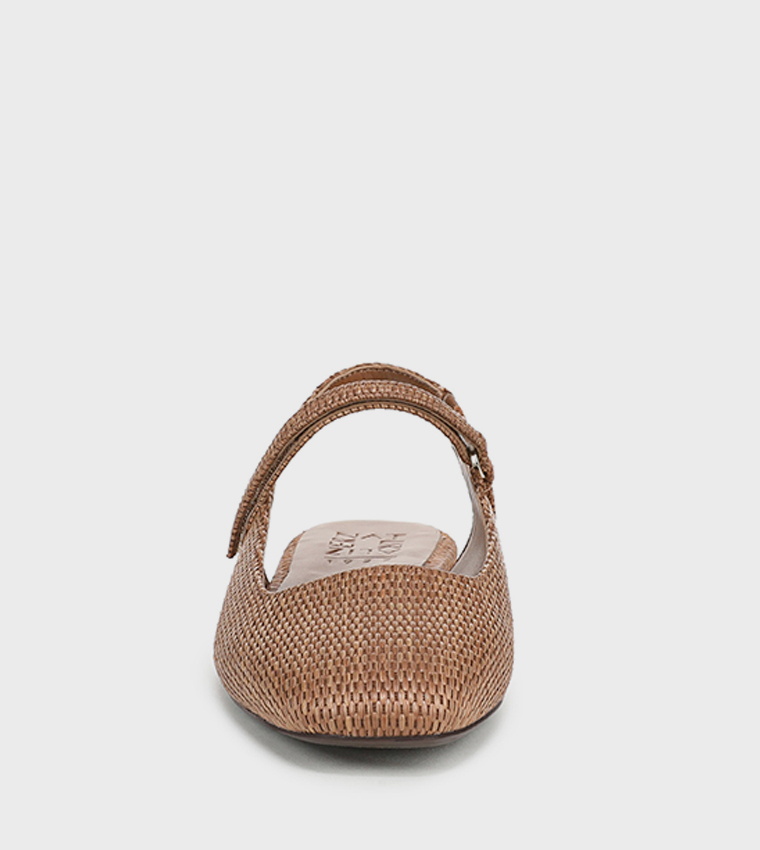 CONNIE Textured Slingback Flat Shoes