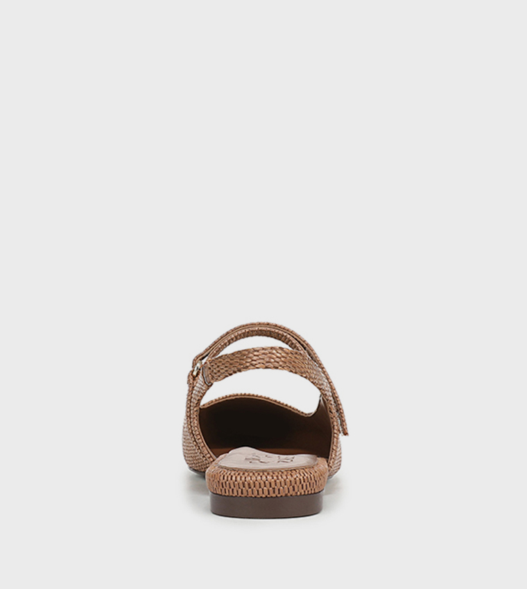 CONNIE Textured Slingback Flat Shoes