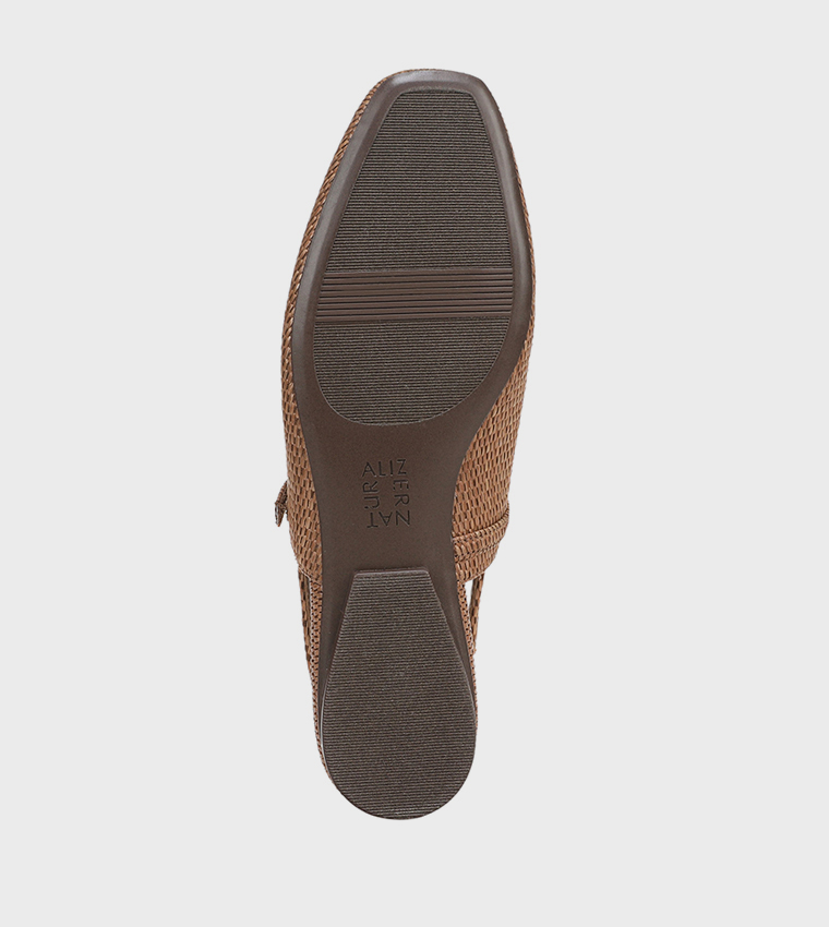 CONNIE Textured Slingback Flat Shoes