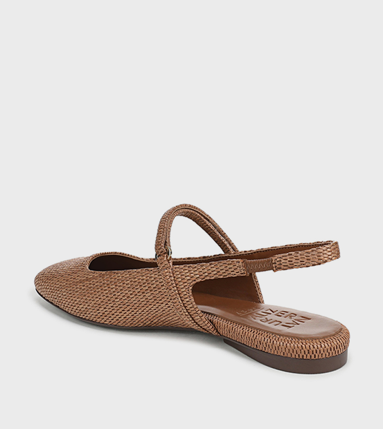 CONNIE Textured Slingback Flat Shoes